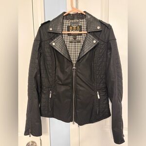 Barbour Pivot Black Quilted Waxed Moto Women's Jacket